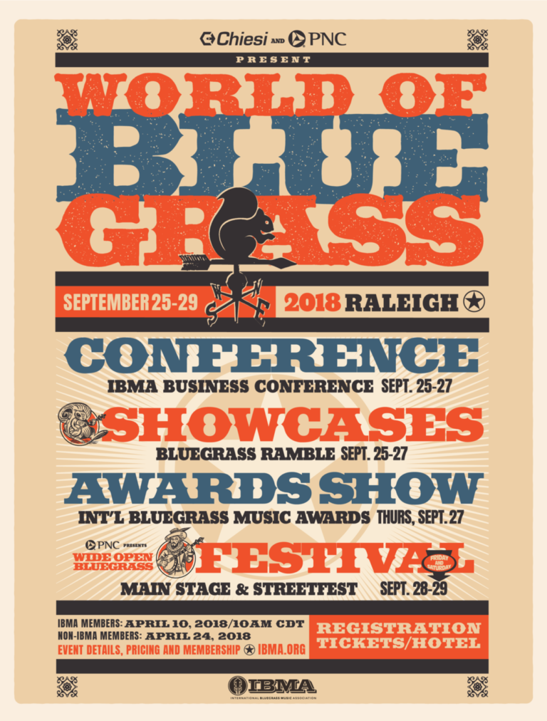 IBMA World Of Bluegrass poster 18 Northern California Bluegrass Society